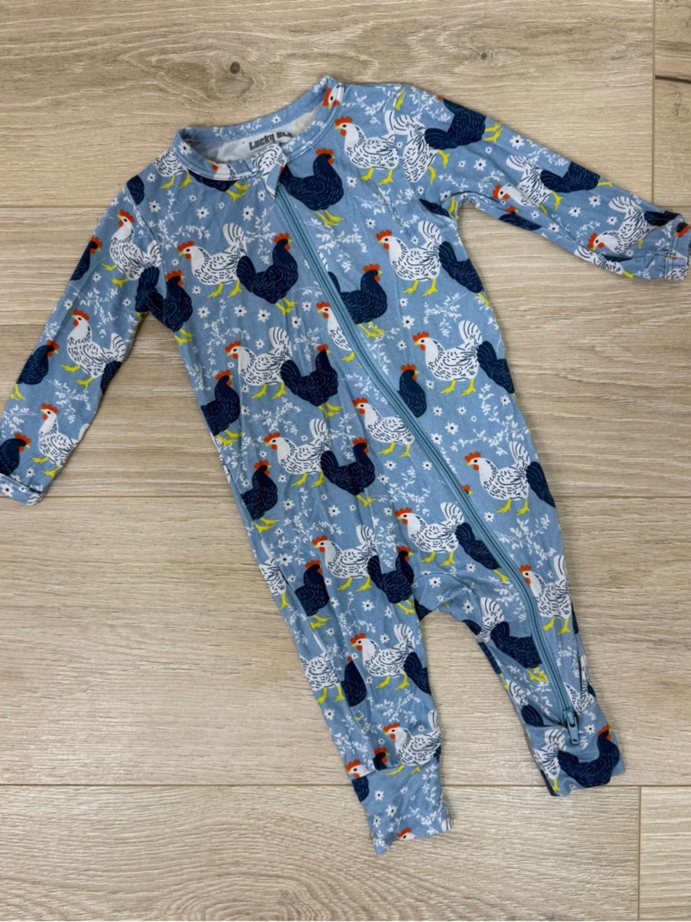 Lucky Elk Bamboo Chicken Zip Romper